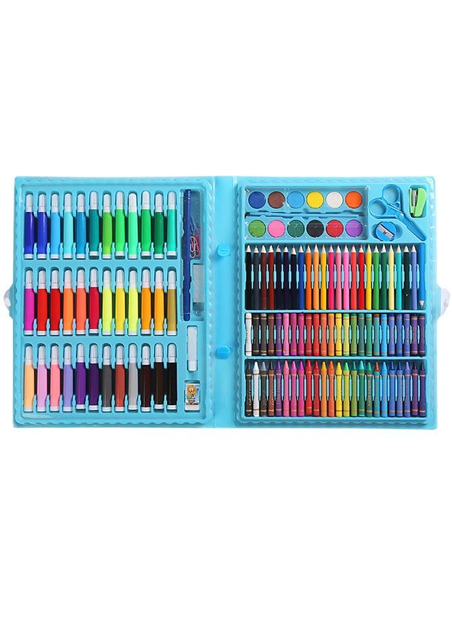 ZCM-HAPPY 150-Piece Children Drawing Set for Kids with Oil Pastels, Crayons, Colored Pencils, Markers - Image 2
