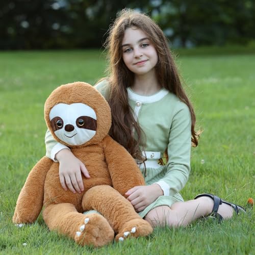 Tezituor 32lbs Giant Sloth Stuffed Animal 395inches Long Legged Stuffed Sloth Plushies for Hugs Hugging Soft Sloths Plush Body Pillow Birthday Christmas Toy Gift for Boys Girls - Image 5