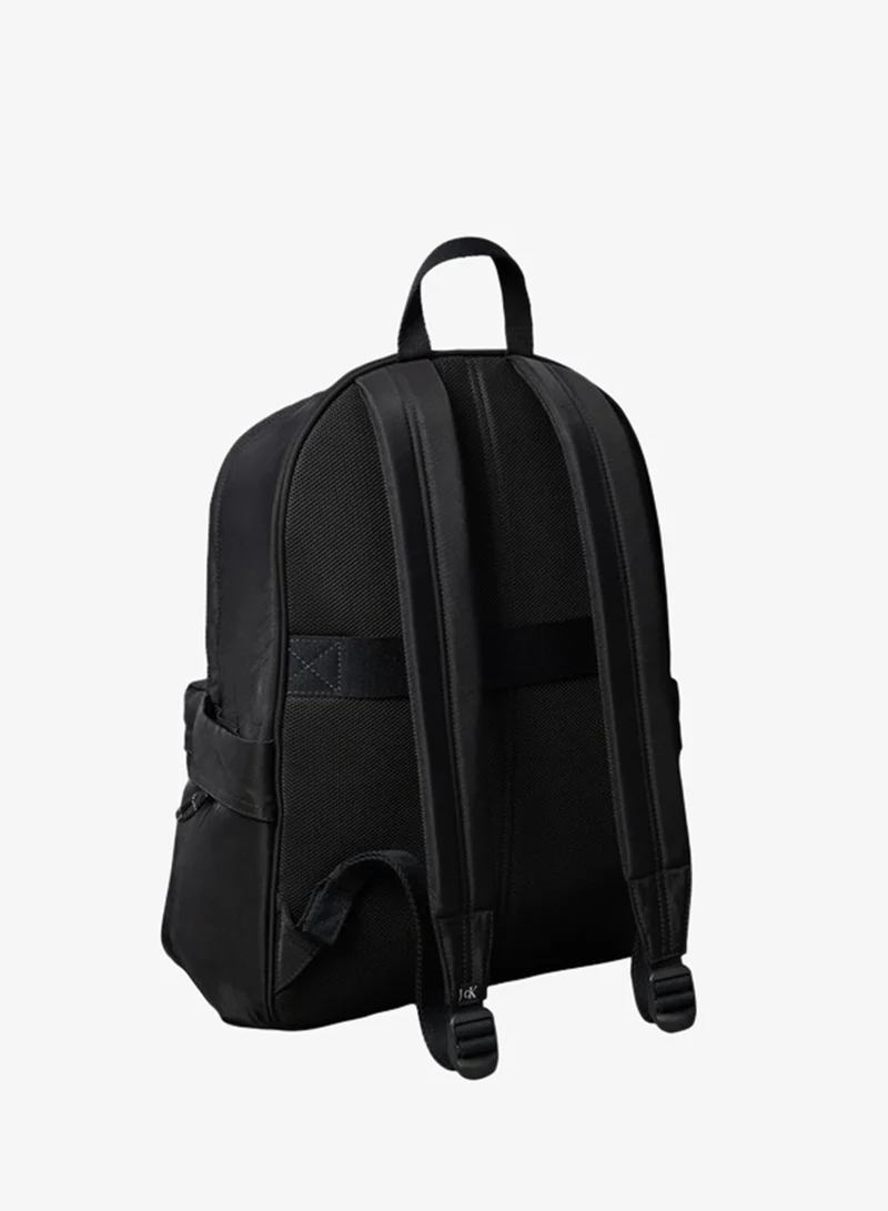 Calvin Klein Black Monologo Embroidery Dome Backpack with Laptop Sleeve for Men | Best Price UAE
