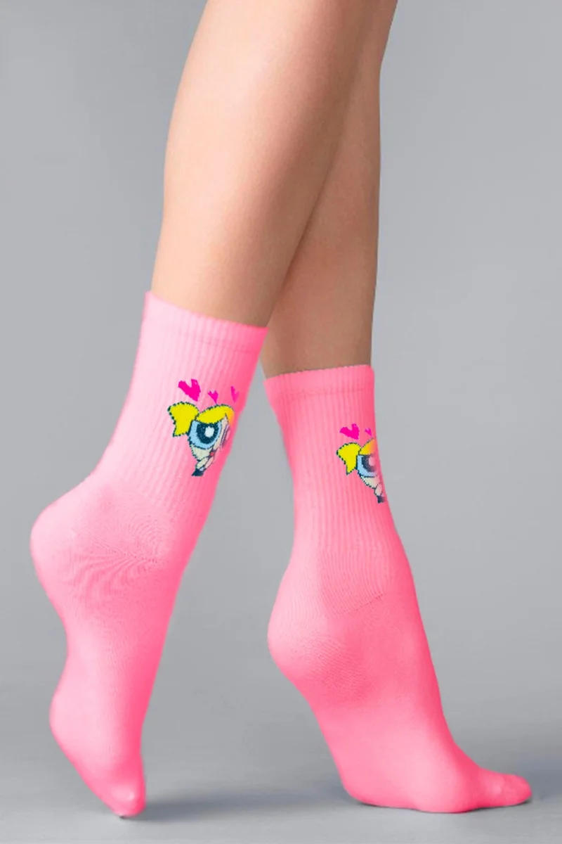 Esinti Children's Socks Knee-Fit School Socks Colorful Girls' Patterned Socks School Socks 3 Pcs