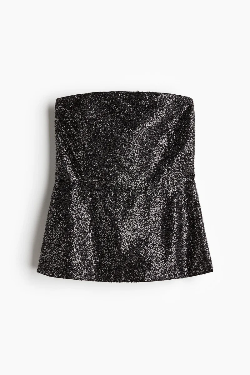H&M Sequined Bandeau Top