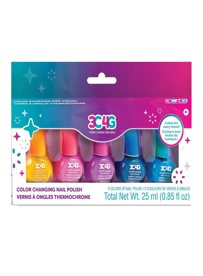 3 سي 4 جي 3 سي فور جي  طلاء أظافر متغير اللون مجموعة 5 قطع - Image 1