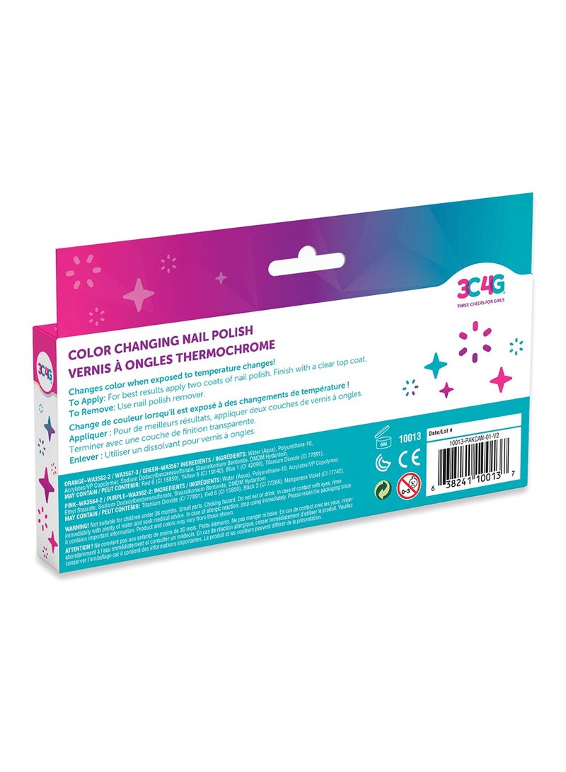 3 سي 4 جي 3 سي فور جي  طلاء أظافر متغير اللون مجموعة 5 قطع - Image 3