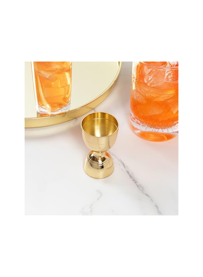 S-TOP Bar Lux 1 / 2 Ounce Bar Jigger, 1 Durable Bell Jigger - For Exact Proportions, Bar Tool For Measuring Liquors, Juices, or Syrups, Gold-Plated Stainless Steel Double Cocktail Jigger, - Image 2