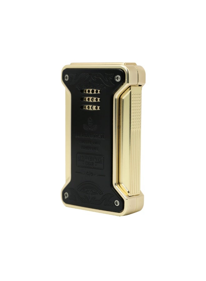 JiFENG Butane Lighter Gas Refillable Windproof Lighter Black - Image 2