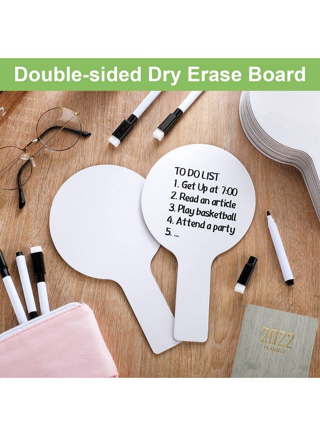 Sherr 36 Sets 5X9 Inch Answer Dry Erase Paddles And 36 Black Marker Set Handheld Small Dry Erase Board Double Sided Auction Paddles Handheld Whiteboard For Classroom Voting Answering Auction Bidding - Image 4