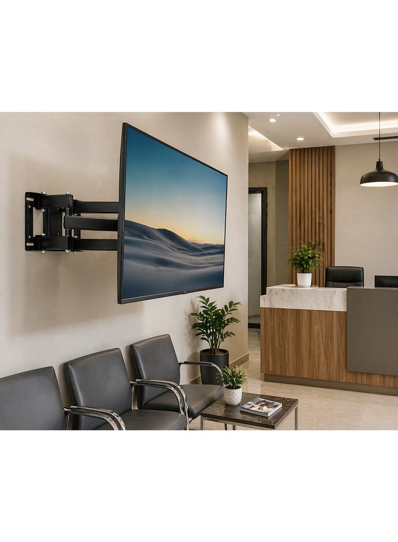 Vontech Full-Motion TV Wall Mount 55 to 85 Inch Articulating Swivel Arm Tilt & Extend VESA 400x600 LCD & LED Heavy Duty 40 kg Load (Black) - Image 3