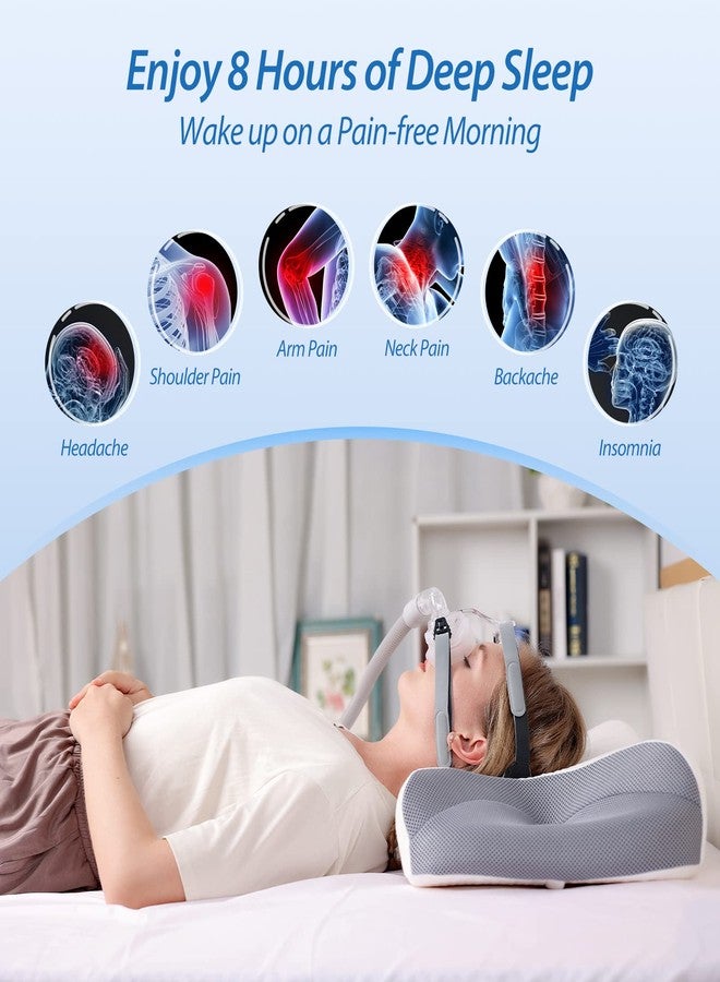 HOMCA CPAP Pillow for Side Sleeping, CPAP Nasal Pillows for All CPAP Masks Users to Reduce Air Leaks & Masks Pressure, Neck Support Pillows for Sleeping for Neck Pain Relief - Image 5