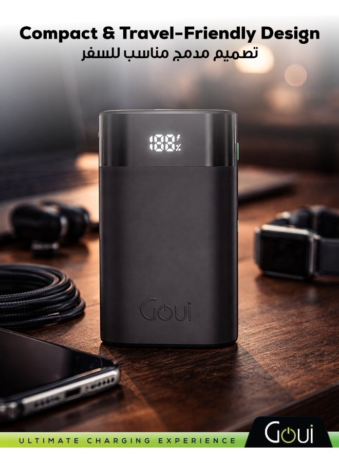 جوي باور بانك بريميوم بسعة 20,000 ملي أمبير - شحن فائق السرعة بقوة 65 واط مع منافذ USB-C و USB-A لشحن أجهزة متعددة، شاحن محمول لشحن عدة أجهزة بنفس الوقت، شحن سريع لأجهزة آيفون و سامسونج و جالكسي و ايباد برو و ايربودز و هواوي والأجهزة اللوحية وأجهزة GPS ومشغلات MP3/MP4 وغيرها، تصميم محمول وصغير الحجم 20000 mAh - Image 5