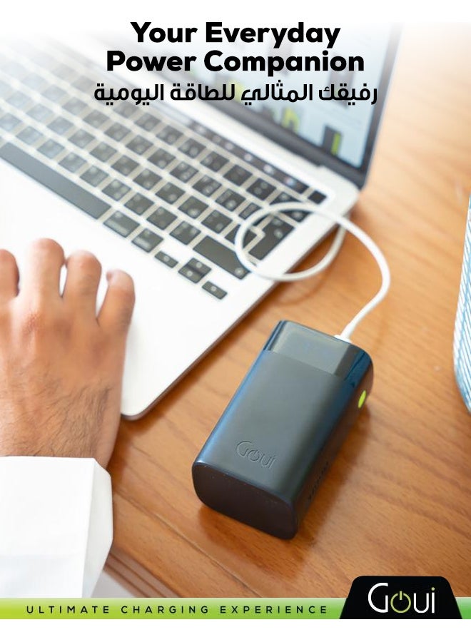 جوي باور بانك بريميوم بسعة 20,000 ملي أمبير - شحن فائق السرعة بقوة 65 واط مع منافذ USB-C و USB-A لشحن أجهزة متعددة، شاحن محمول لشحن عدة أجهزة بنفس الوقت، شحن سريع لأجهزة آيفون و سامسونج و جالكسي و ايباد برو و ايربودز و هواوي والأجهزة اللوحية وأجهزة GPS ومشغلات MP3/MP4 وغيرها، تصميم محمول وصغير الحجم 20000 mAh - Image 4