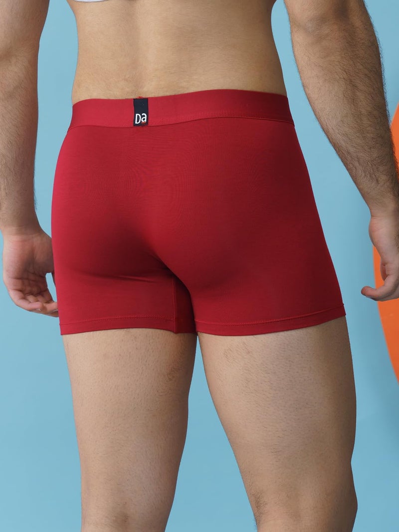 DAMENSCH Deo-Soft Solid Underwear for Men, Breathable Inner, Modal Trunks, Super Soft Waistband, Odour Cancelling Trunks, 3X Softer Than Cotton Men Underwear-Tango Red-S - Image 5