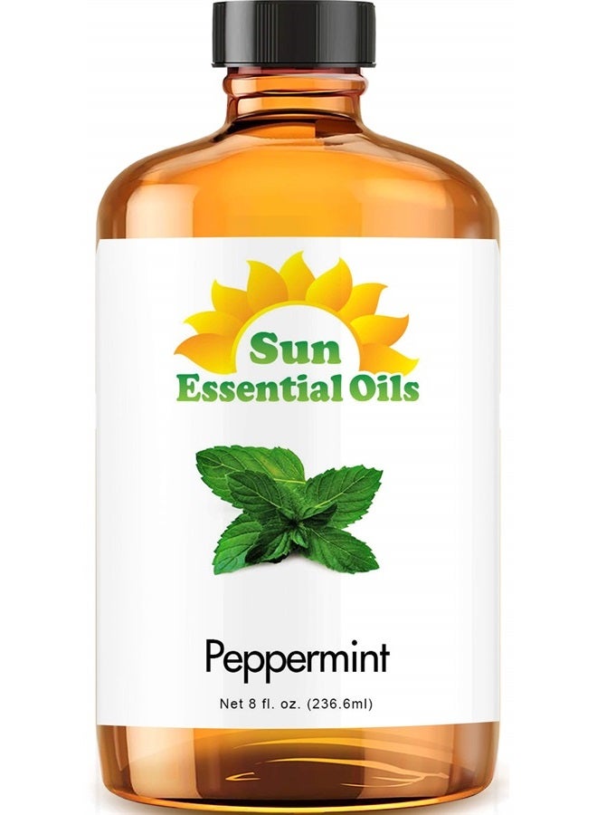 Sun Essential Oils 8oz - Peppermint Essential Oil - 8 Fluid Ounces - Image 1