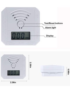 KASTWAVE Carbon Monoxide Detector, CO Gas Monitor Alarm Detector CO Sensor with LED Digital Display and Sound Warning for Home, Depot, Battery Powered  - Image 4