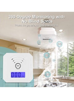 KASTWAVE Carbon Monoxide Detector, CO Gas Monitor Alarm Detector CO Sensor with LED Digital Display and Sound Warning for Home, Depot, Battery Powered  - Image 2