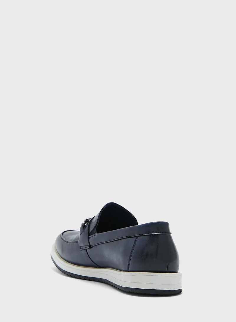 Robert Wood Saddle Trim Detail Casual Slip Ons