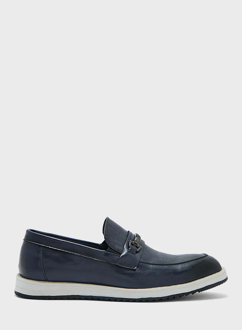 Robert Wood Saddle Trim Detail Casual Slip Ons