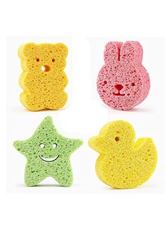 SYOSI 4 Pack Premium Bath Sponge, Bath Foam Rub Shower Sponge, Soft Cotton Scrubber Bath Brush Rubbing Towel for Toddler Infant Newborn Great for Sensitive Skin  - Image 1
