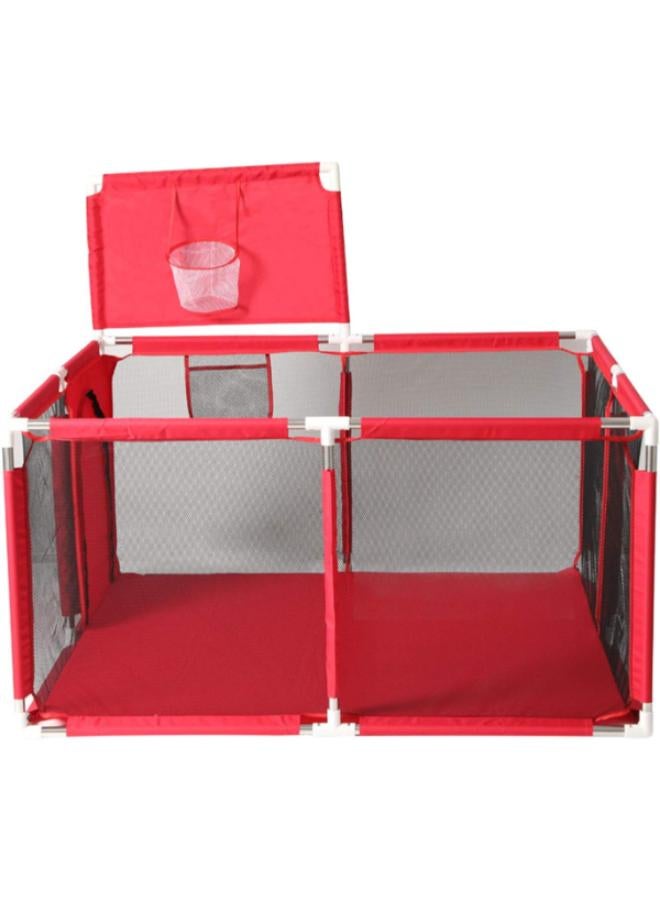 Baby Playpen with basket for Babies and Toddlers Baby Fence Baby Play Yards for Indoor & Outdoor 127*127*66 (Red) CODE - 159 - Image 1