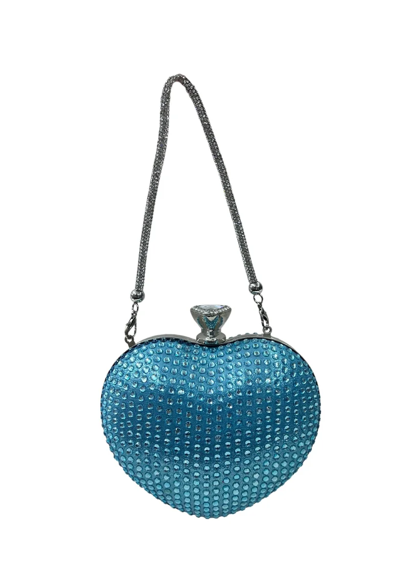 Harsha's Glam Clutches Heart Shape Clutch
