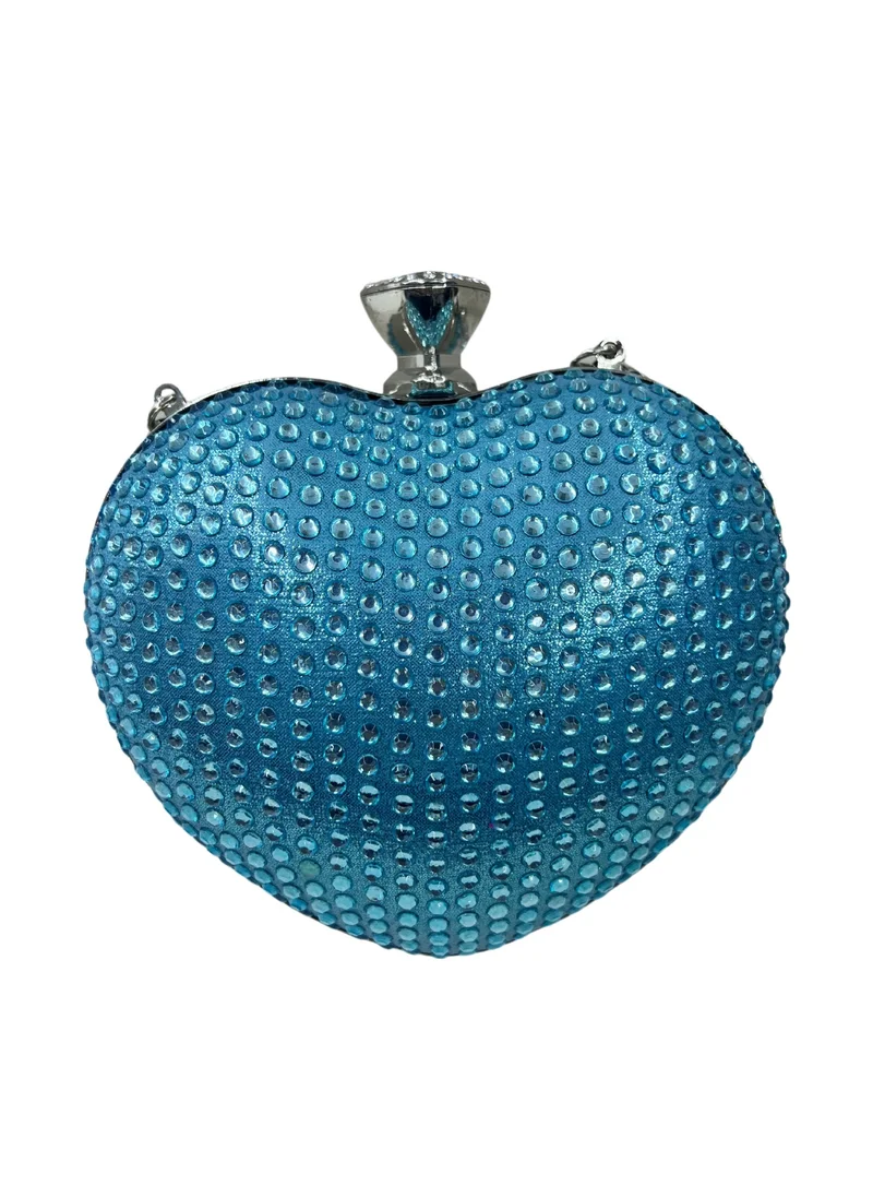 Harsha's Glam Clutches Heart Shape Clutch