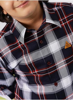 Stylo Bug Checked Roll-Up Sleeve Shirt by Styli  - Image 5