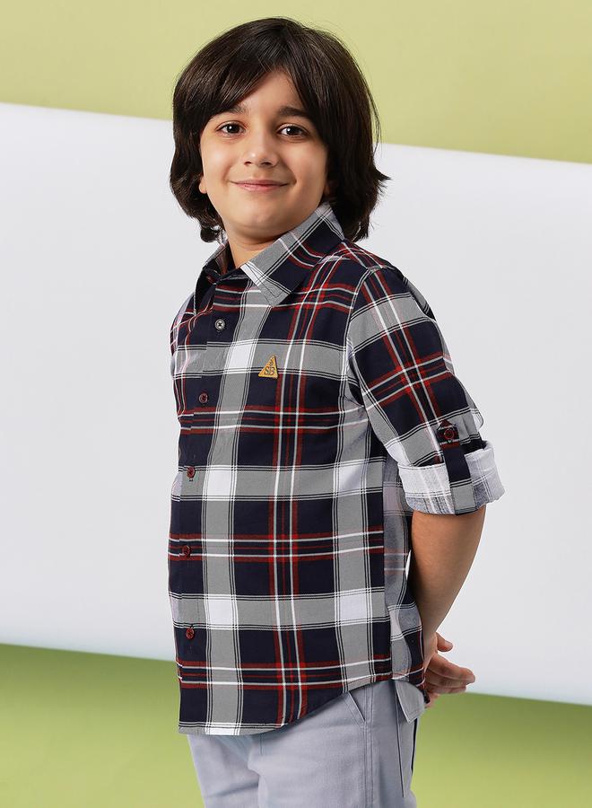 ستايلو بج قميص بأكمام ملفوفة كاروهات من ستايلي - Image 3