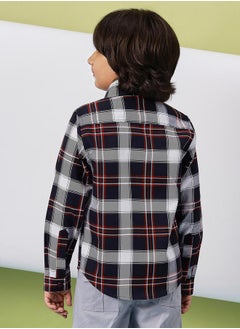 Stylo Bug Checked Roll-Up Sleeve Shirt by Styli  - Image 4