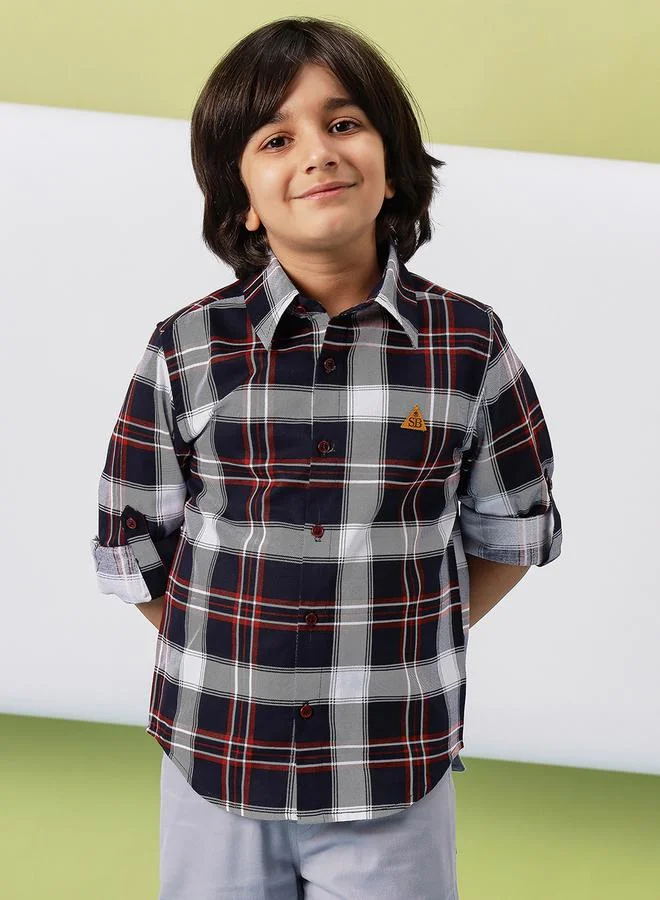 Stylo Bug Stylo Bug Checked Roll-Up Sleeve Shirt