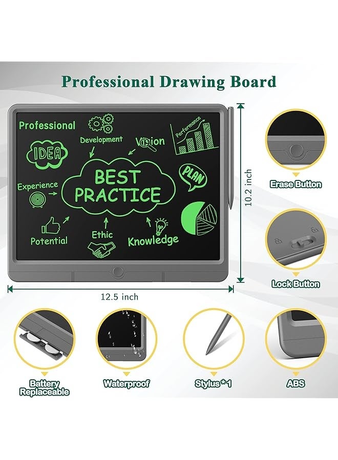 PROMASS LCD Writing Tablet 15 Inch Business Writing Pad, Drawing Pad for Kids and Adults, Portable Ultra-Thin Drawing Tablet, Electronic Digital Doodle Board, for School, Home, Office (Grey)  - Image 3