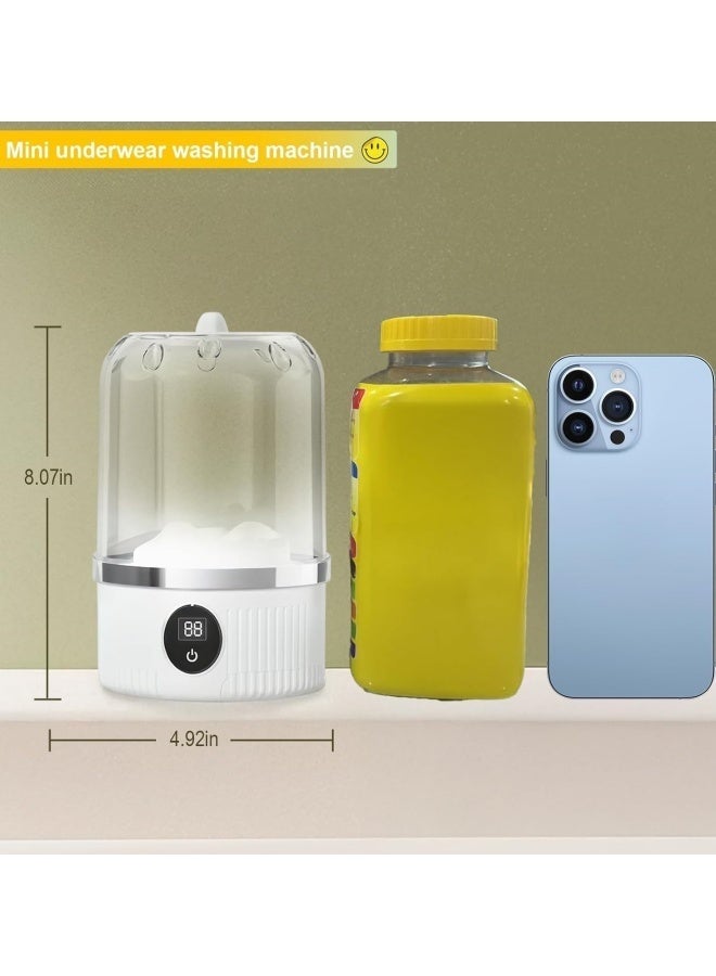 TAKHTEELA Underwear Washer, Portable Mini Washing Machine, Upgraded Mini Washings Machines, Rechargeable Cordless Washing-Machine, Laundry Cup for Bra, Underwear, Socks (WHITE) - Image 2