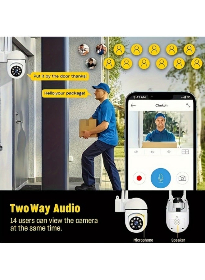 العلامة التجارية: جيسودا كاميرا ذكية بدقة عالية 2.4GHz مع رؤية ليلية ملونة، صوت ثنائي الاتجاه، وتحكم بالدوران عبر الواي فاي - Image 4