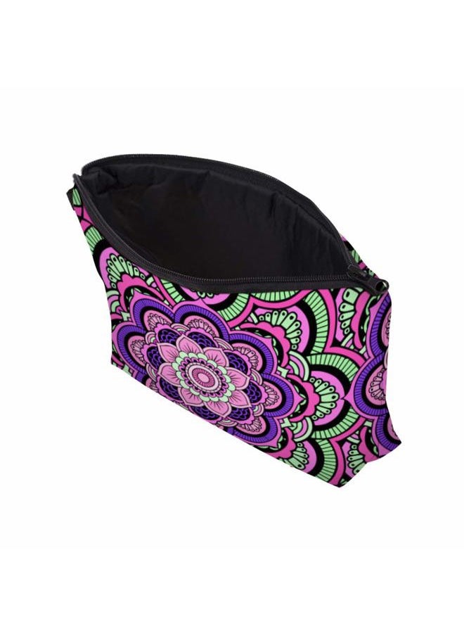 deanfun - Cosmetic Bag for Women, Mandala Flowers Waterproof Makeup Bags Roomy Toiletry Pouch Travel Accessories Gifts (51466) - Image 1