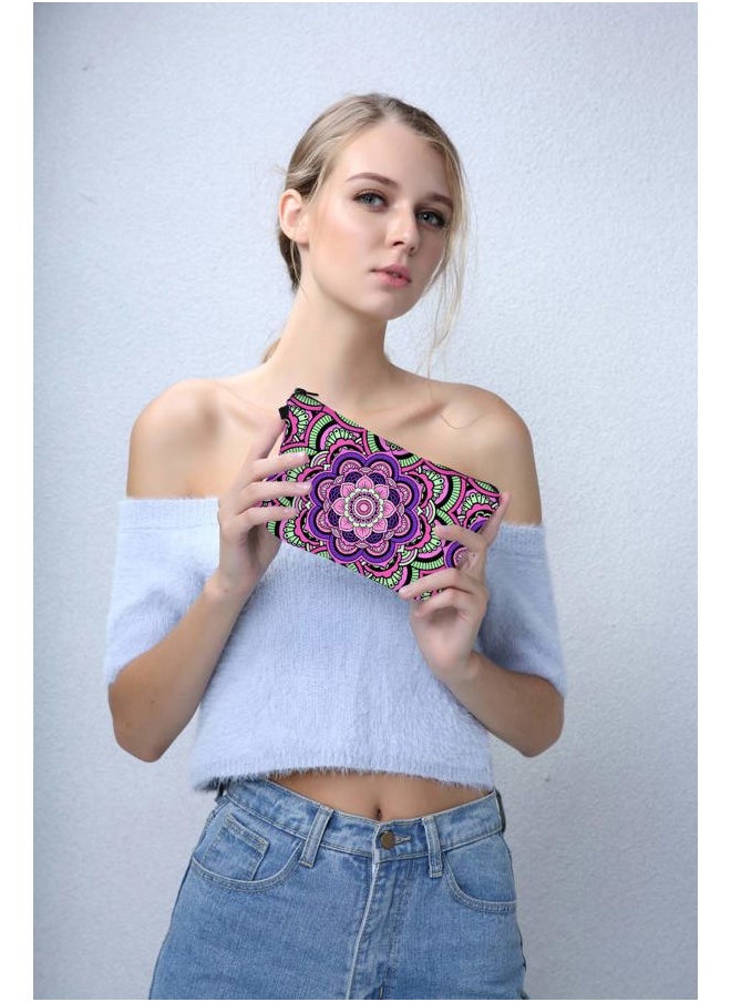 deanfun - Cosmetic Bag for Women, Mandala Flowers Waterproof Makeup Bags Roomy Toiletry Pouch Travel Accessories Gifts (51466) - Image 1