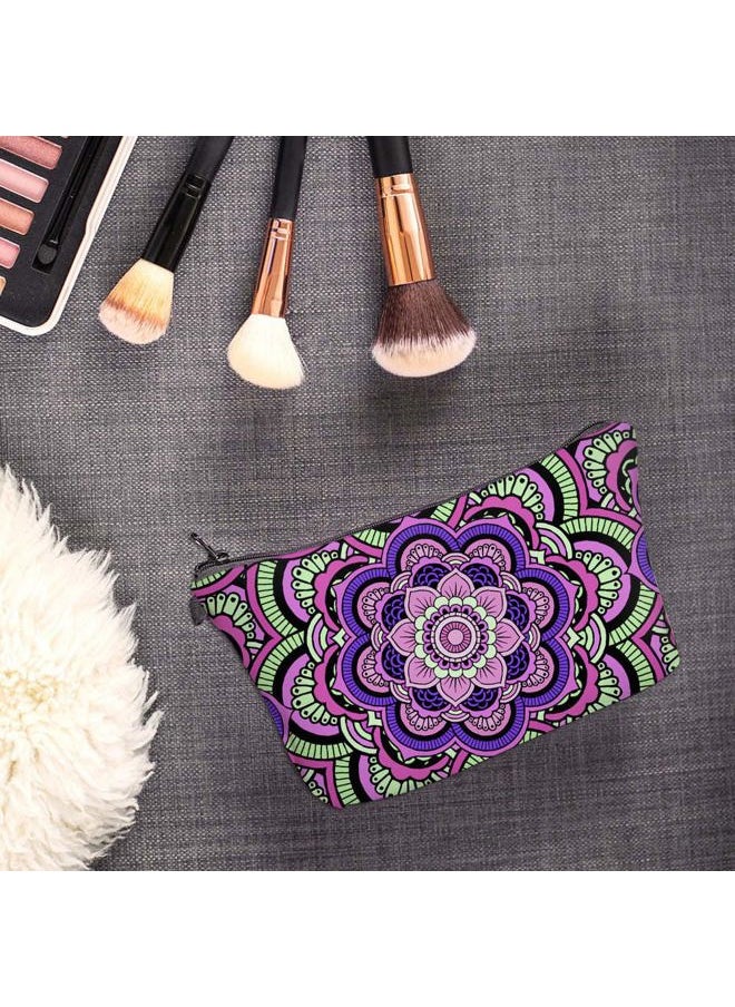 deanfun - Cosmetic Bag for Women, Mandala Flowers Waterproof Makeup Bags Roomy Toiletry Pouch Travel Accessories Gifts (51466) - Image 1
