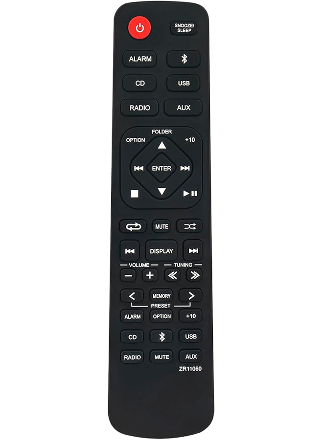 The Bros Replaced Remote Control ZR11060 Fit for Yamaha Micro Component System MCR-B043 MCR-B043D - Image 1