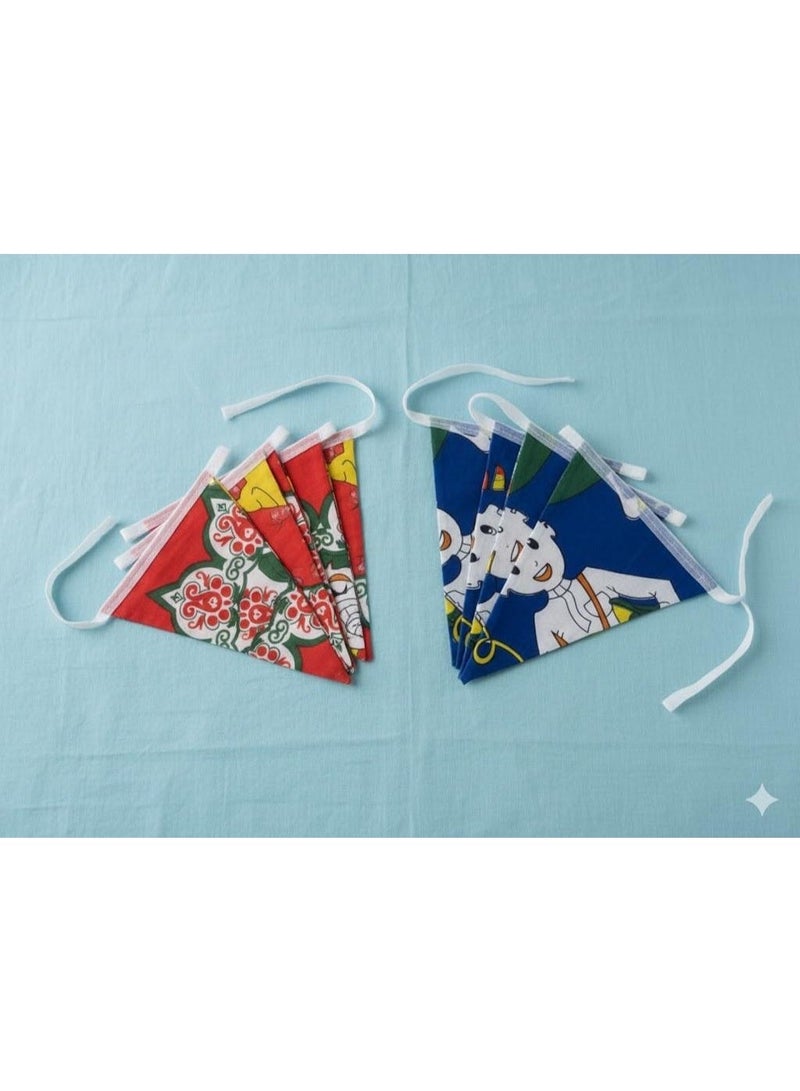 Ramadan Fabric Decoration with Character Shapes – 5 Meter Length – Bright Colors - Image 1