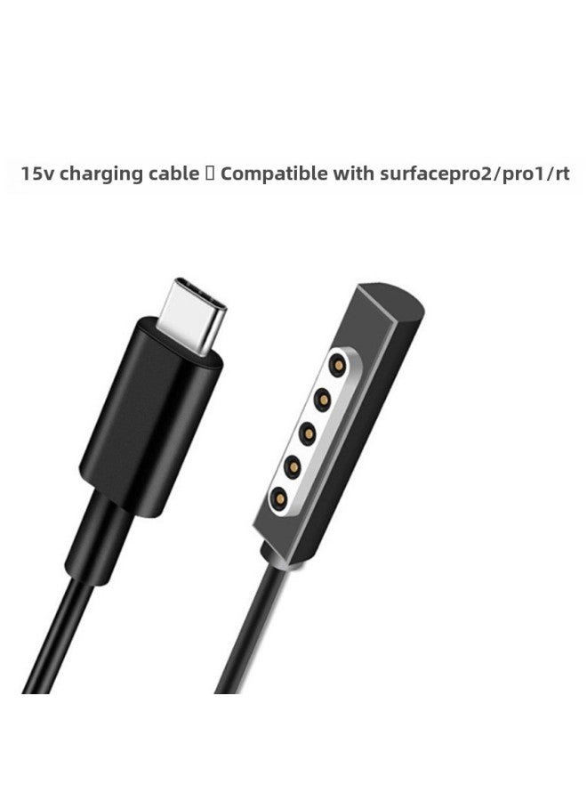 PD Fast Charging Line Notebook For Surface Pro3 Prosurface Microsoft Charging Line-Color:1m Type-c Male To Microsoft Magnetic Cable  - Image 3