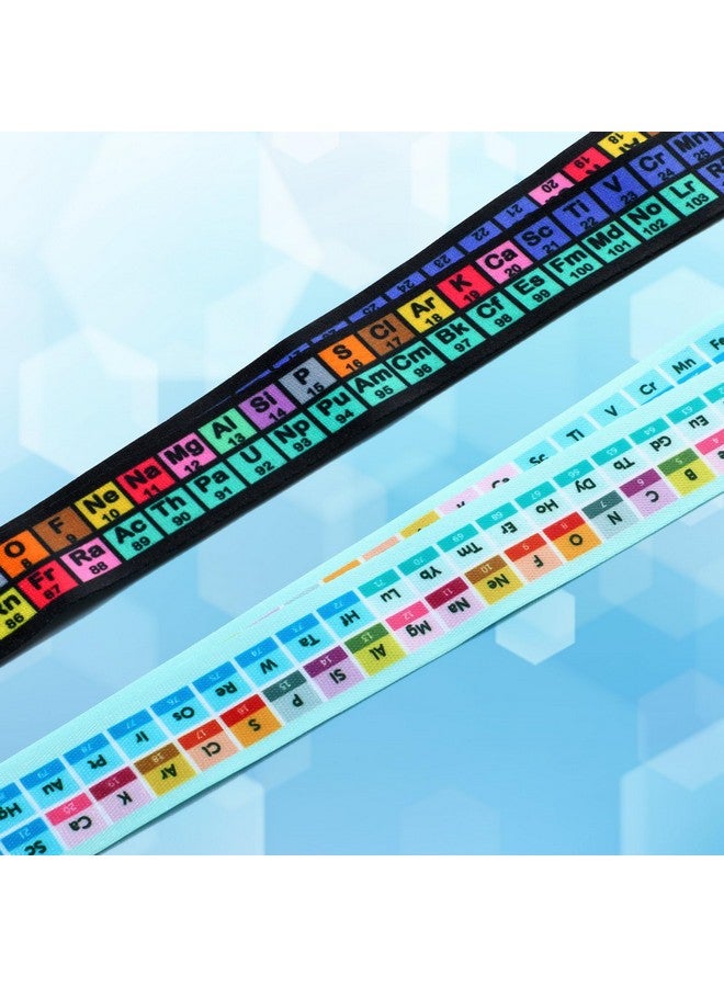 RONRONS 2 Pieces Periodic Table Of Elements Chemistry Lanyard Keychain Detachable Rainbow Id Lanyards Keychain Print Neck Straps Cell Phone Rope With Removable Buckle For Teacher Thanksgiving Gifts - Image 5
