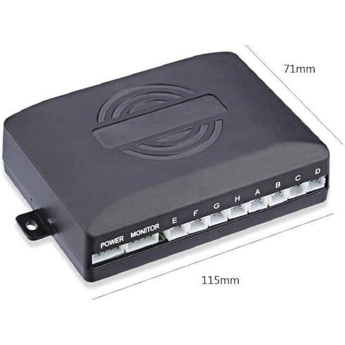 TOTMOX Car Reverse Parking Radar System 8 Reversing Sensors Kit with Front and Rear Alarm Buzzer Reminder LED Display Safe Driving, Car Parking Sensor, White - Image 2