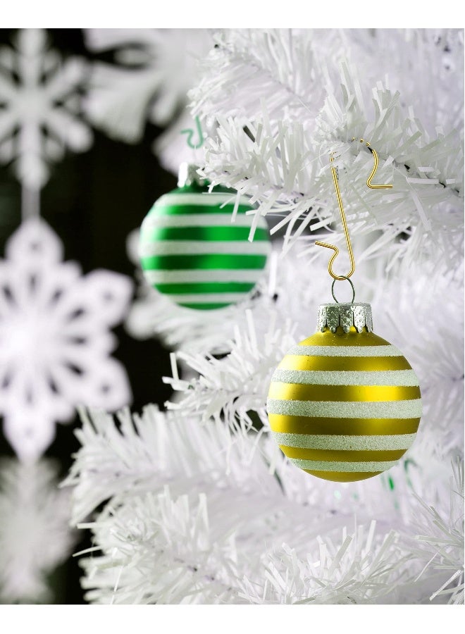 خطاطيف زينة المهرجان 200 قطعة مع صندوق تخزين، شماعات ملونة باللون الفضي والذهبي والأحمر والأخضر لتزيين الأشجار - Image 3