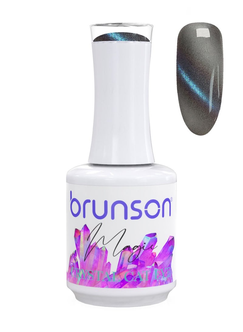 brunson Gel Nail Polish, Cat Eye 9D gel Polish Long Lasting  Chip Resistant Requires Drying Under UV LED Lamp 18ml