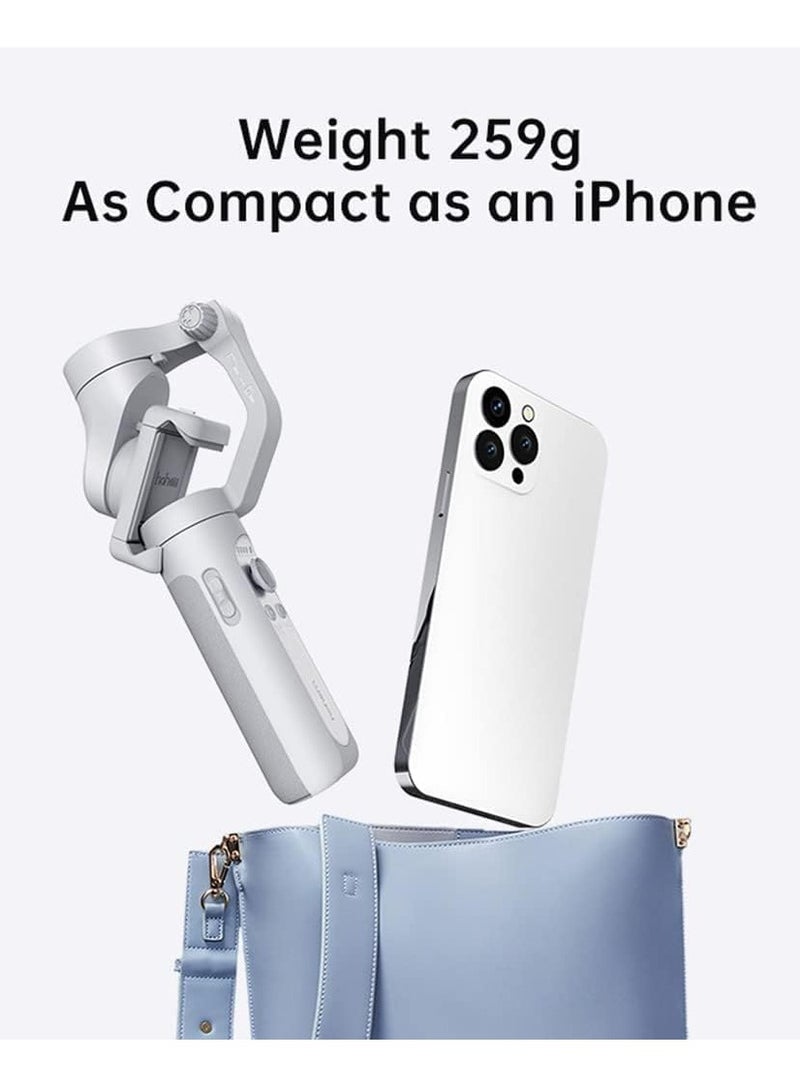 3-Axis Smartphone Gimbal Stabilizer with Fill Light for Vlogging and Live Streaming - Lightweight and Portable for iPhone and Android - Image 2