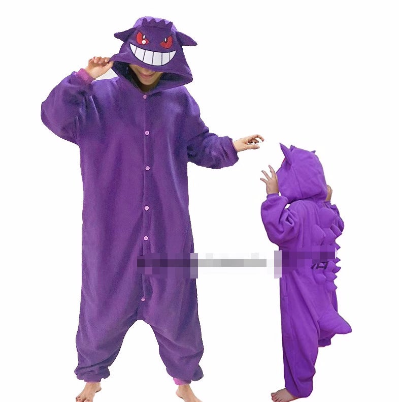 Children'S Bao Ke Meng Sonic Gengar Ghost Gengar Chubby Flying Squirrel Ham Cartoon One-Piece Pajamas Performance Costume Autumn - Image 3