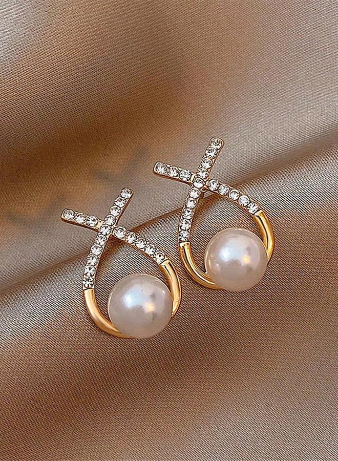 Take Two Set of 6 - Faux Pearl Embellished Earrings - Image 2