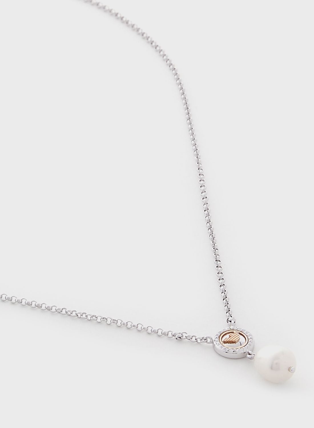 Buy Emporio Armani Silver Stone Necklace for Women in Qatar