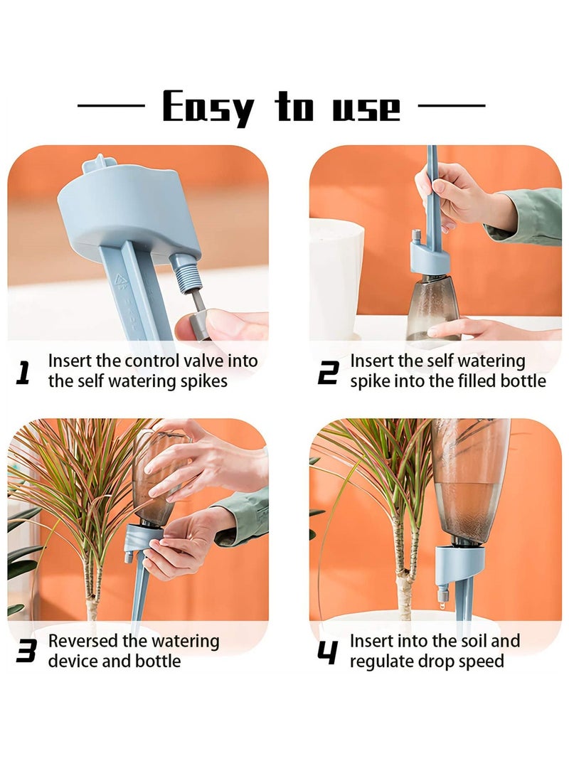 إكسفور Plant Watering Devices, Plant Watering Globes, Self Watering Spikes with Slow Release Control Valve Switch, Automatic Drip Irrigation Kit - Image 5