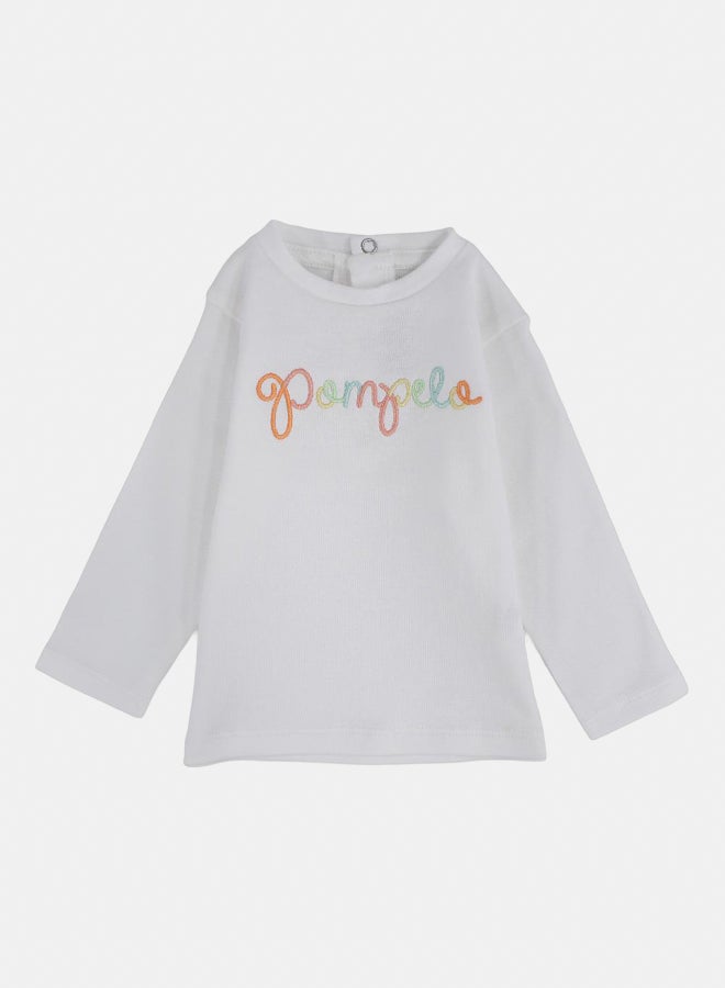 بمبيلو تيشيرت قطني للاولاد الصغار الصغار – كريمي - Image 1