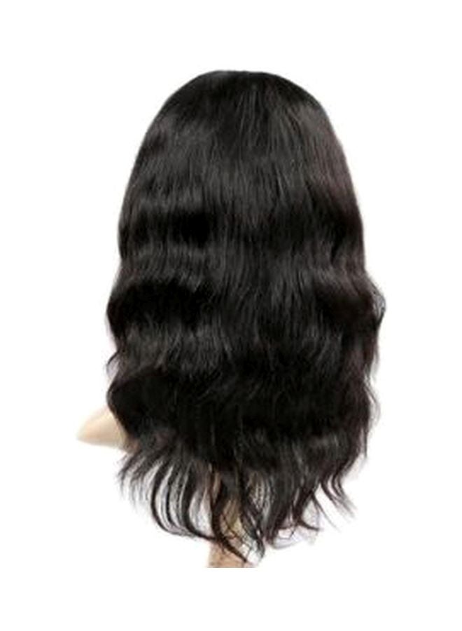 NIBEMINENT Virgin Human Wavy Hair Wig Black 16inch - Image 2