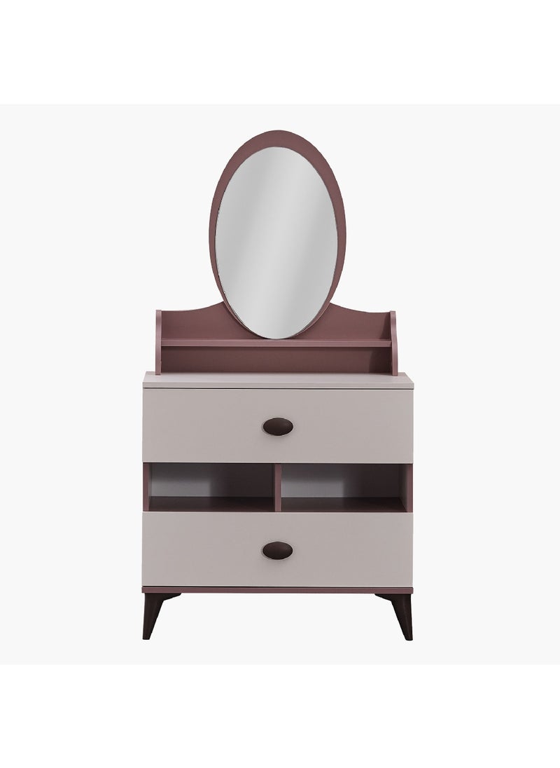 Home Box Maybelle 2-Piece 2-Drawer Dresser and Mirror Set with Open Shelves 85 x 80.1 x 41 cm  - Image 3