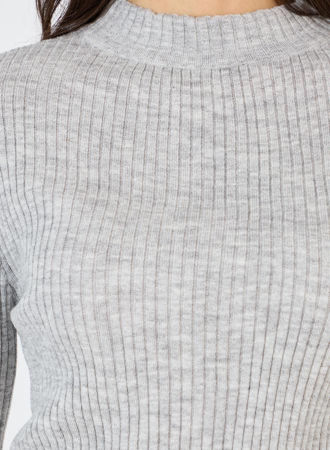 Styli Ribbed Fitted Regular Length High Neck Sweater  - Image 4